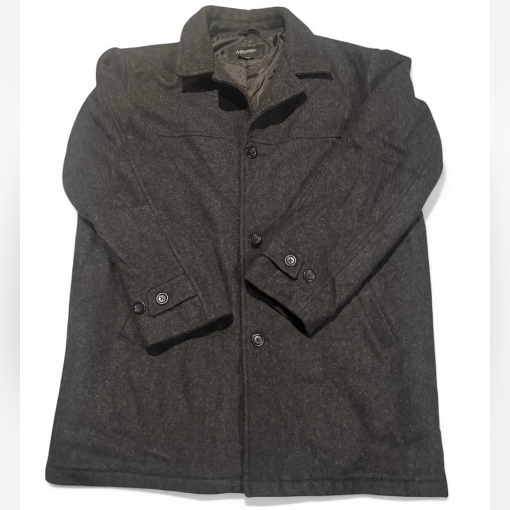 Gray Wool-Blend Trench Coat Classic Design